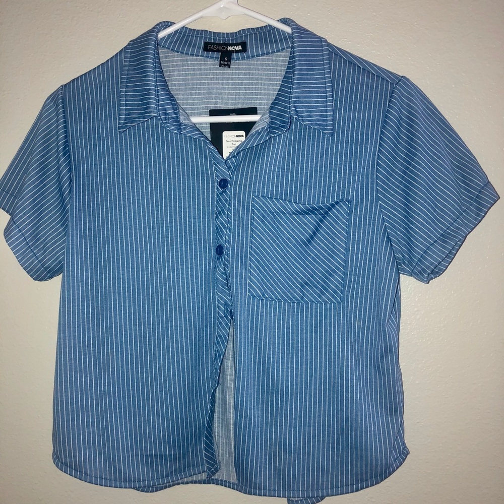 Button up crop top